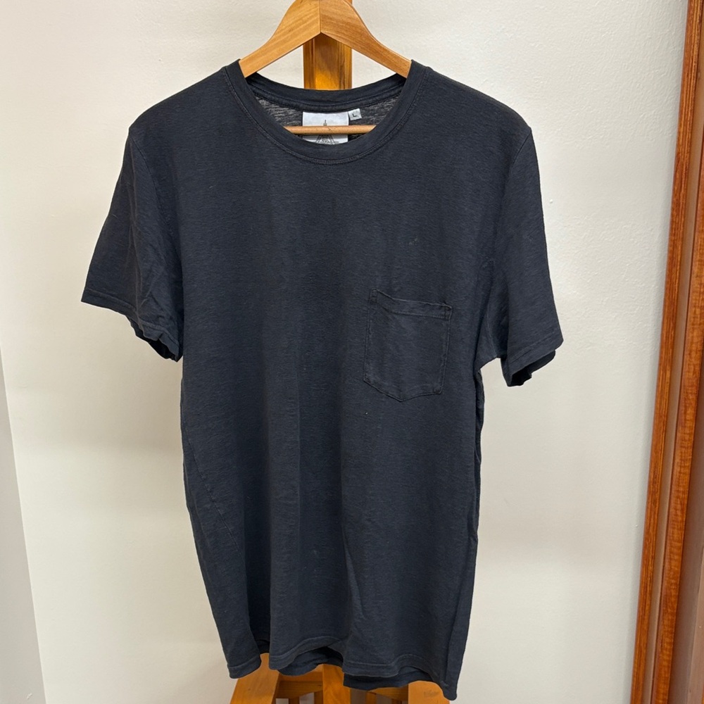Jungmaven Black Short Sleeve Pocket Tee Large 100% Hemp